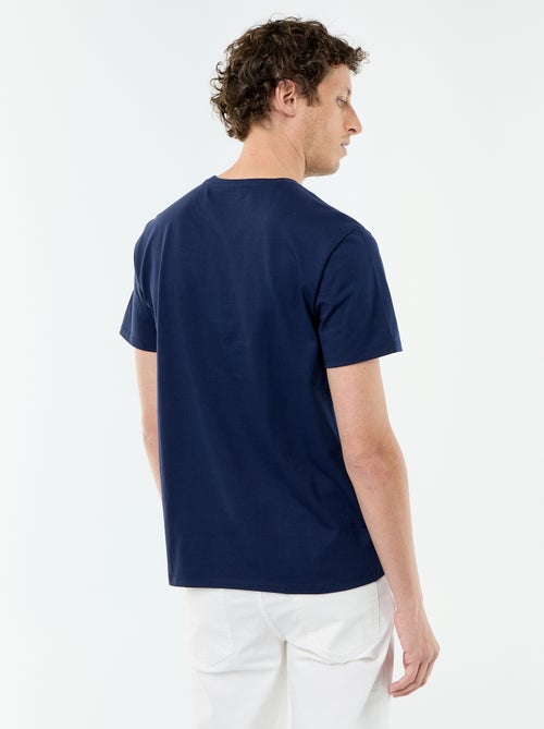 T-shirt scollo tondo in cotone - Kiabi