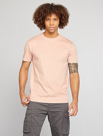 T-shirt scollo tondo in cotone