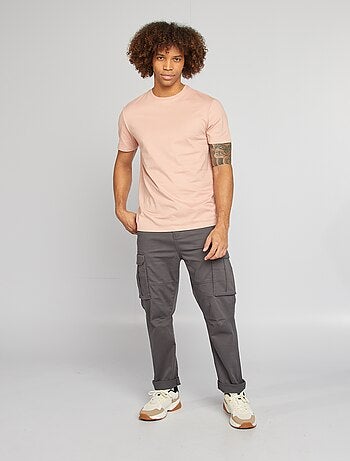 T-shirt scollo tondo in cotone