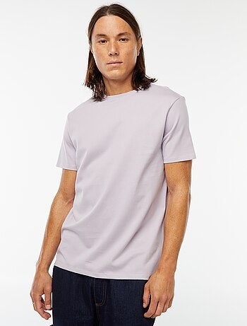 T-shirt scollo tondo in cotone