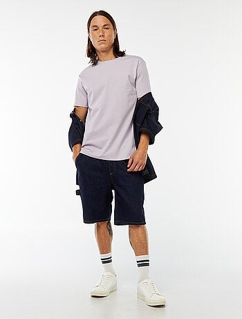 T-shirt scollo tondo in cotone