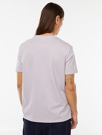 T-shirt scollo tondo in cotone