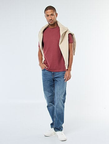 T-shirt scollo tondo in cotone