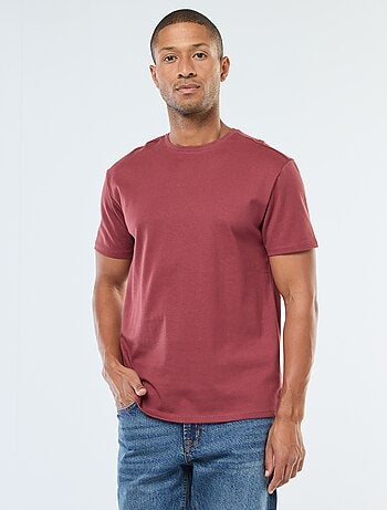 T-shirt scollo tondo in cotone