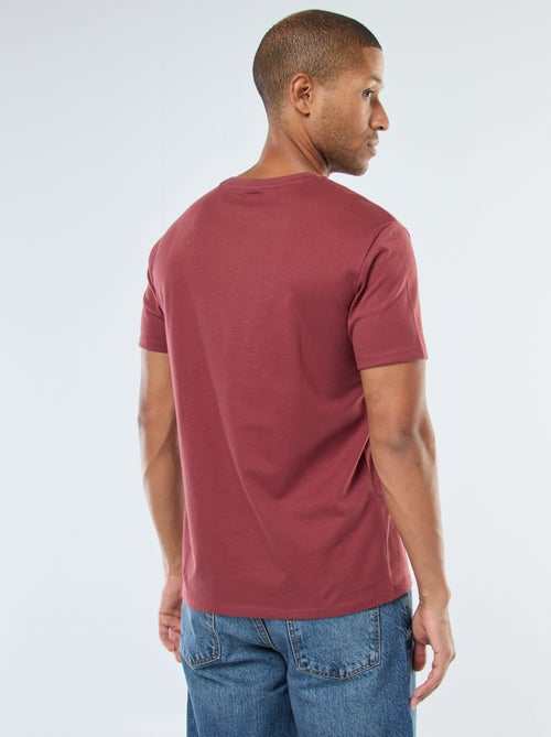 T-shirt scollo tondo in cotone - Kiabi