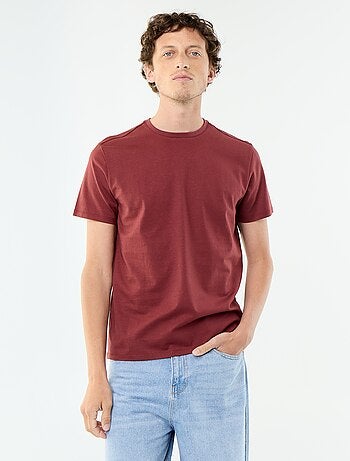 T-shirt scollo tondo in cotone