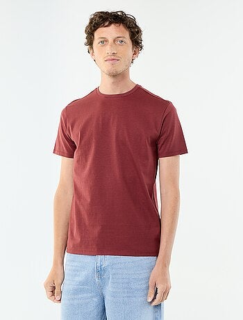 T-shirt scollo tondo in cotone
