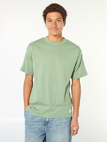 T-shirt scollo tondo in cotone