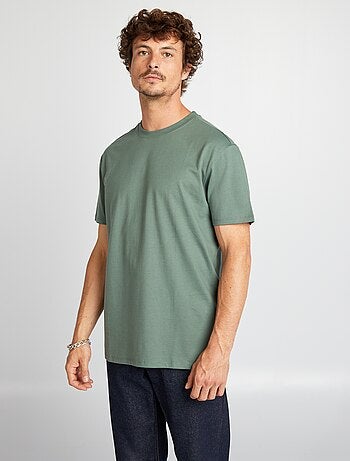 T-shirt scollo tondo in cotone