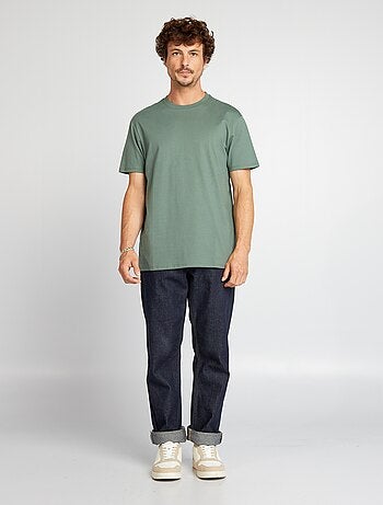 T-shirt scollo tondo in cotone