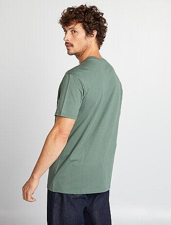 T-shirt scollo tondo in cotone
