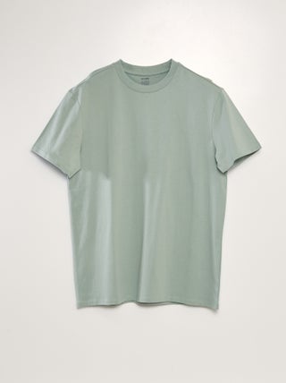 T-shirt scollo tondo in cotone