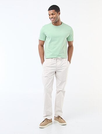 T-shirt scollo tondo in cotone