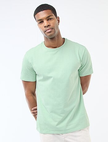 T-shirt scollo tondo in cotone