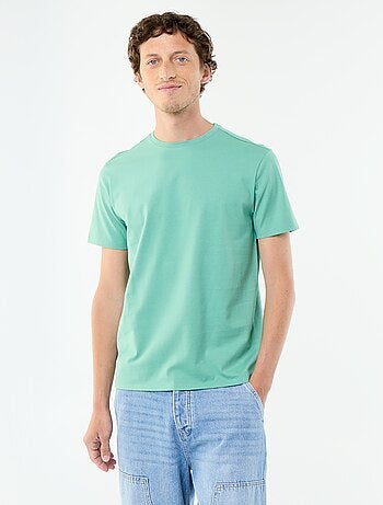 T-shirt scollo tondo in cotone