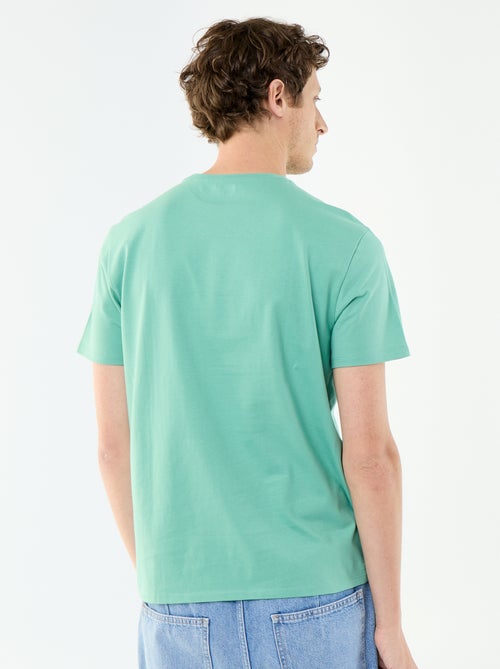 T-shirt scollo tondo in cotone - Kiabi