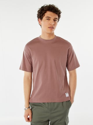 T-shirt scollo tondo in cotone