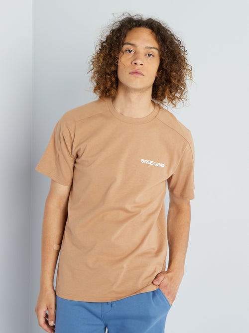 T-shirt scollo tondo 'Streetwear' - Kiabi