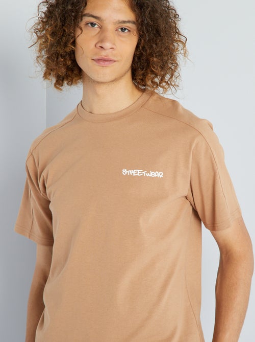 T-shirt scollo tondo 'Streetwear' - Kiabi
