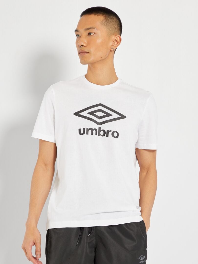 T-shirt scollo tondo 'Umbro' BIANCO - Kiabi