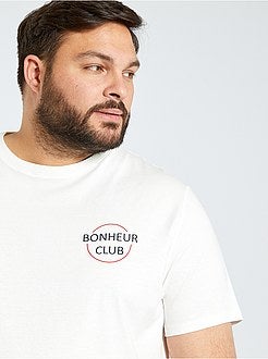 Taglie forti Uomo - T-shirt scritta 'eco-concept' - Kiabi