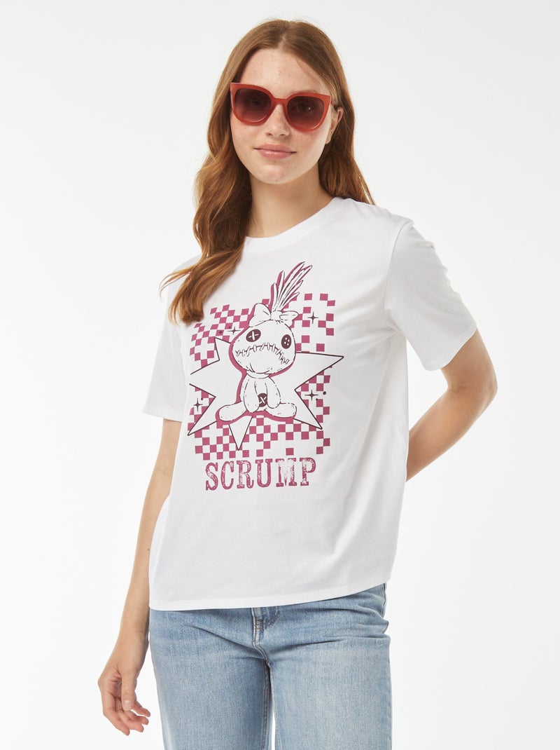 T-shirt 'Scrum' 'Lilo & Stitch' di Disney a maniche corte Bianco - Kiabi