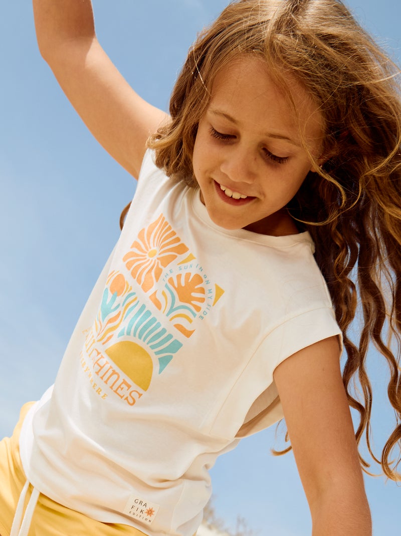 T-shirt senza maniche  - Graphik Edition BIANCO - Kiabi