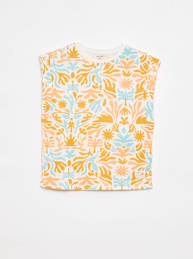T-shirt senza maniche  - Graphik Edition BIANCO - Kiabi