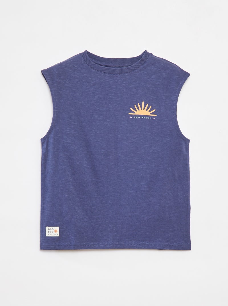 T-shirt senza maniche  - Graphik Edition BLU - Kiabi