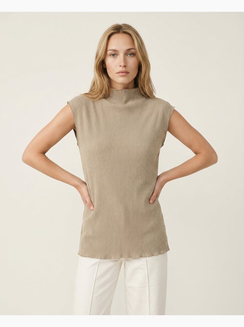 T-shirt senza maniche a coste a righe da donna ADMAS - Kiabi T-shirt senza maniche a coste a righe da donna ADMAS - Kiabi