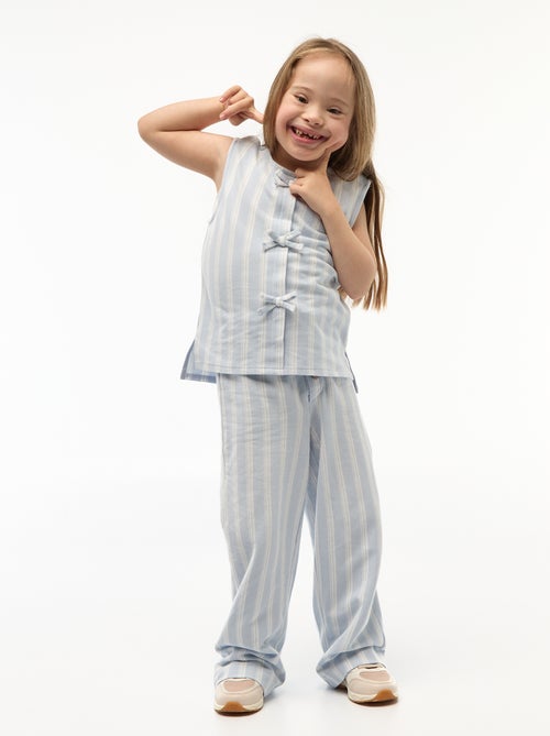 T-shirt senza maniche con nodi fantasia - collezione facile da indossare - Kiabi