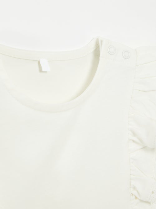 T-shirt senza maniche con volant - collezione facile da indossare - Kiabi