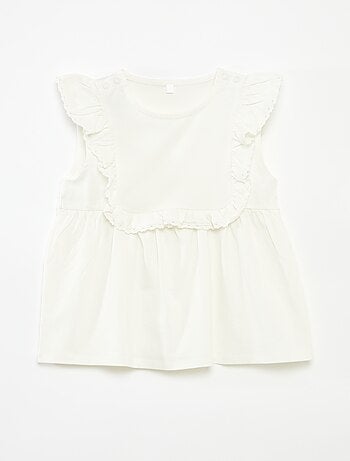 T-shirt smanicato con volant - So Easy