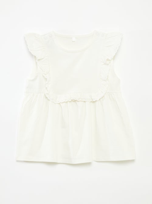 T-shirt senza maniche con volant - So Easy - Kiabi