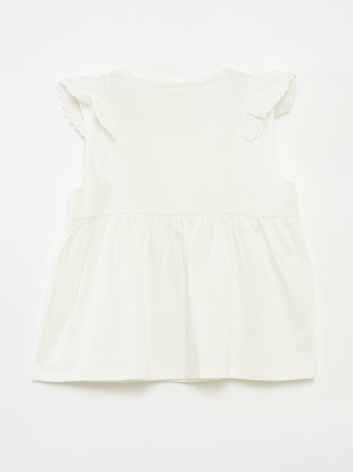 T-shirt senza maniche con volant - So Easy - Kiabi