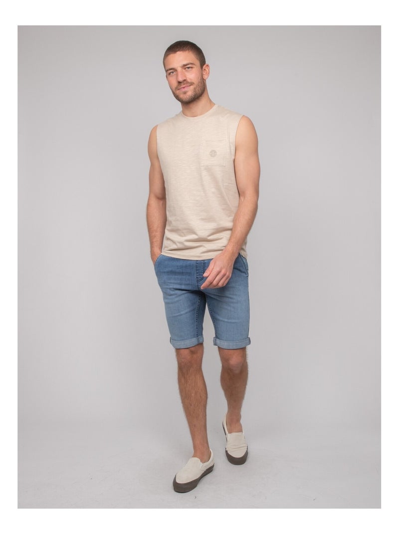 T-shirt senza maniche cotone NEGABINO Beige - Kiabi