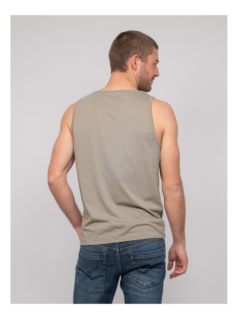 T-shirt senza maniche cotone NINATION Cachi - Kiabi