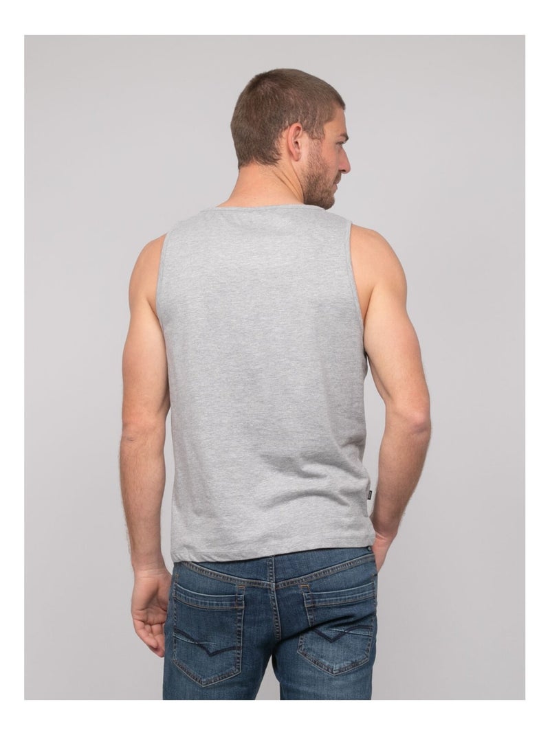 T-shirt senza maniche cotone NINATION Grigio melangiato - Kiabi