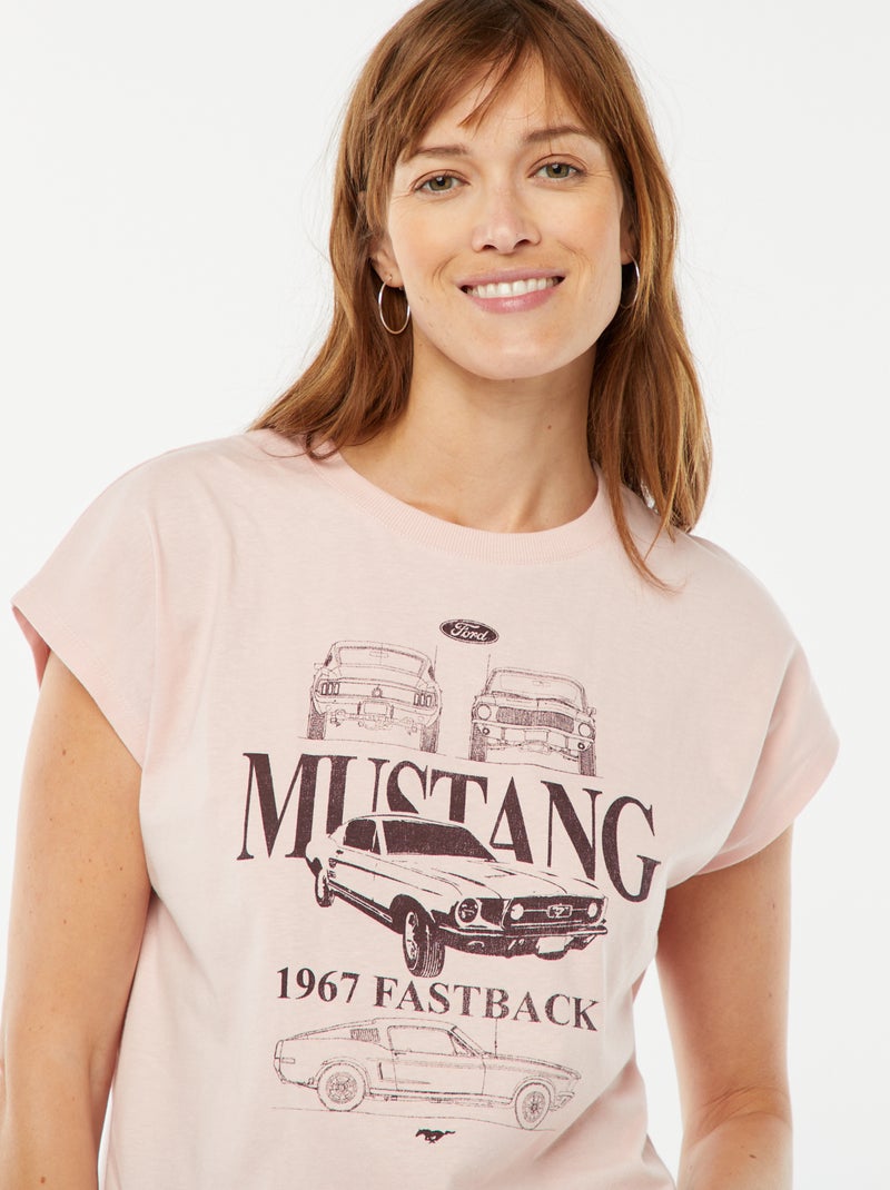 T-shirt senza maniche 'Ford Mustang' ROSA - Kiabi