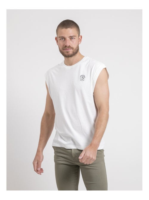 T-shirt senza maniche girocollo puro cotone NEGAK - Kiabi