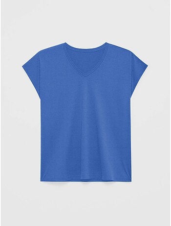 T-shirt senza maniche in colore blu