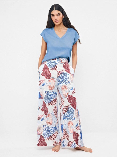 T-shirt senza maniche in colore blu - Kiabi