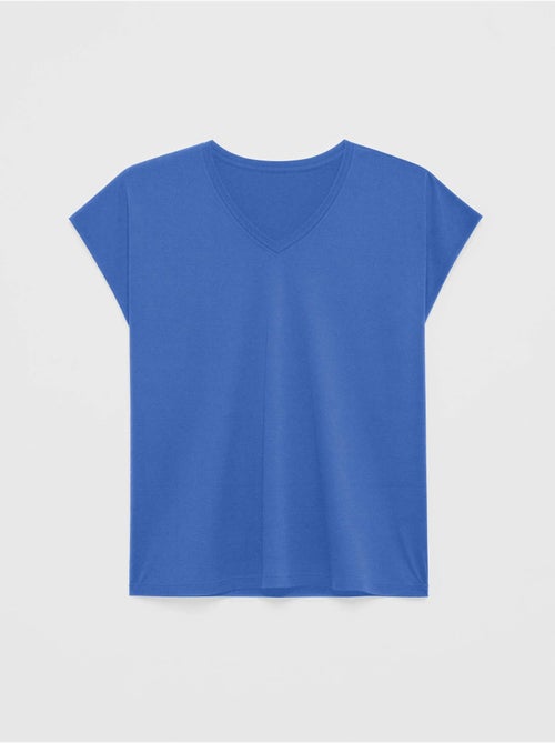 T-shirt senza maniche in colore blu - Kiabi
