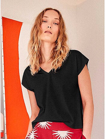 T-shirt senza maniche in colore blu