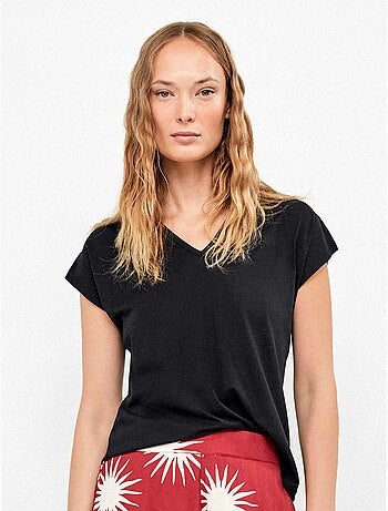 T-shirt senza maniche in colore blu