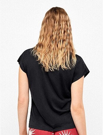 T-shirt senza maniche in colore blu