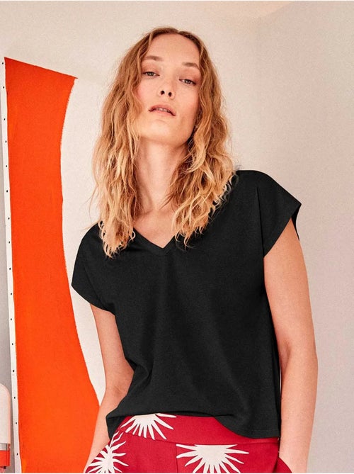 T-shirt senza maniche in colore blu - Kiabi