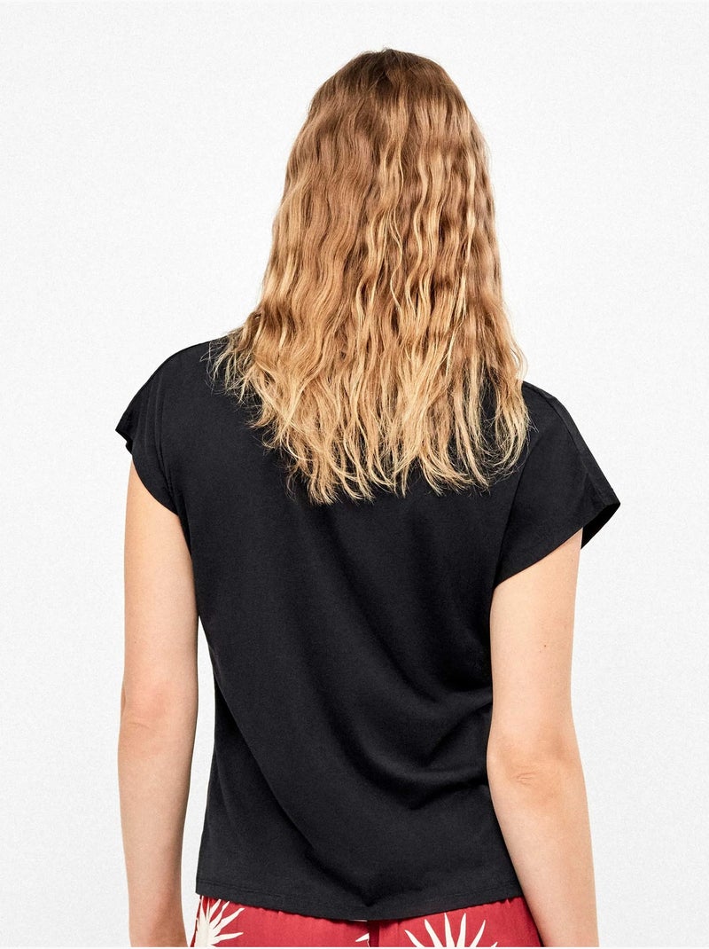 T-shirt senza maniche in colore blu Nero - Kiabi