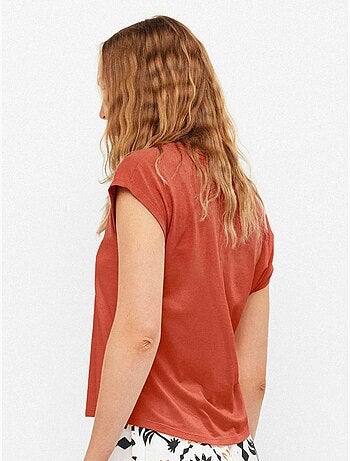 T-shirt senza maniche in colore blu