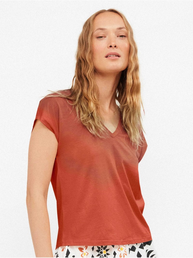 T-shirt senza maniche in colore blu Terracotta - Kiabi